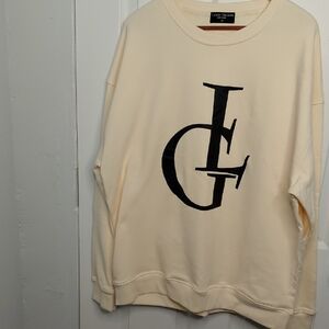 LG Cream Crewneck Men's Sweater